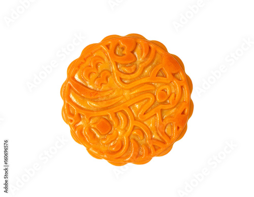  chinese mooncake isolated on white background