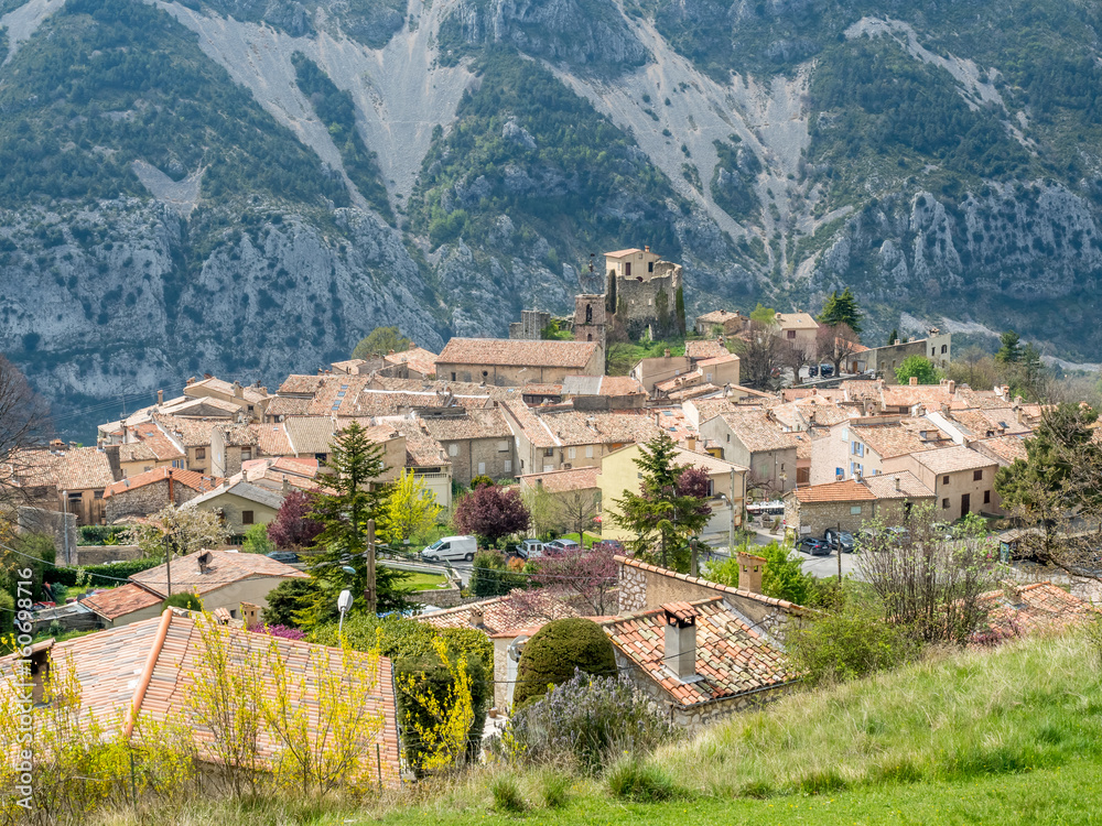 Gréolières village in France