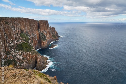 Rugged coastline cliffs