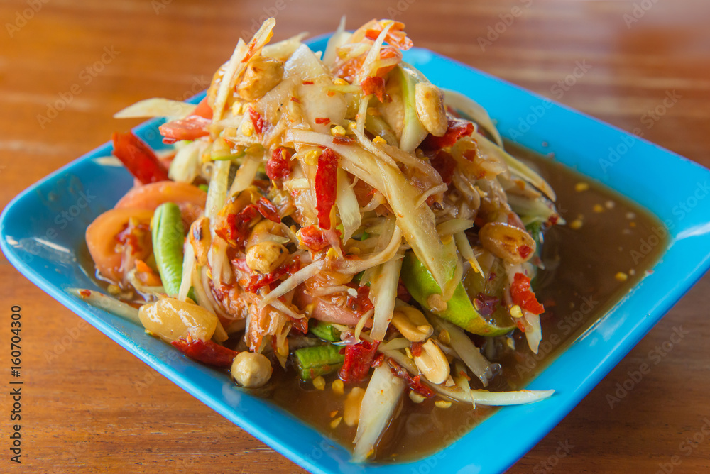 papaya salad of spicy Thai food style papaya salad of spicy Thai food style