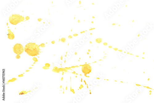 Abstract yellow ink splash