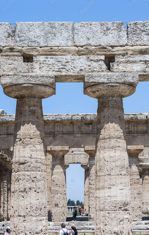 Roman columns of Paestum, Italy