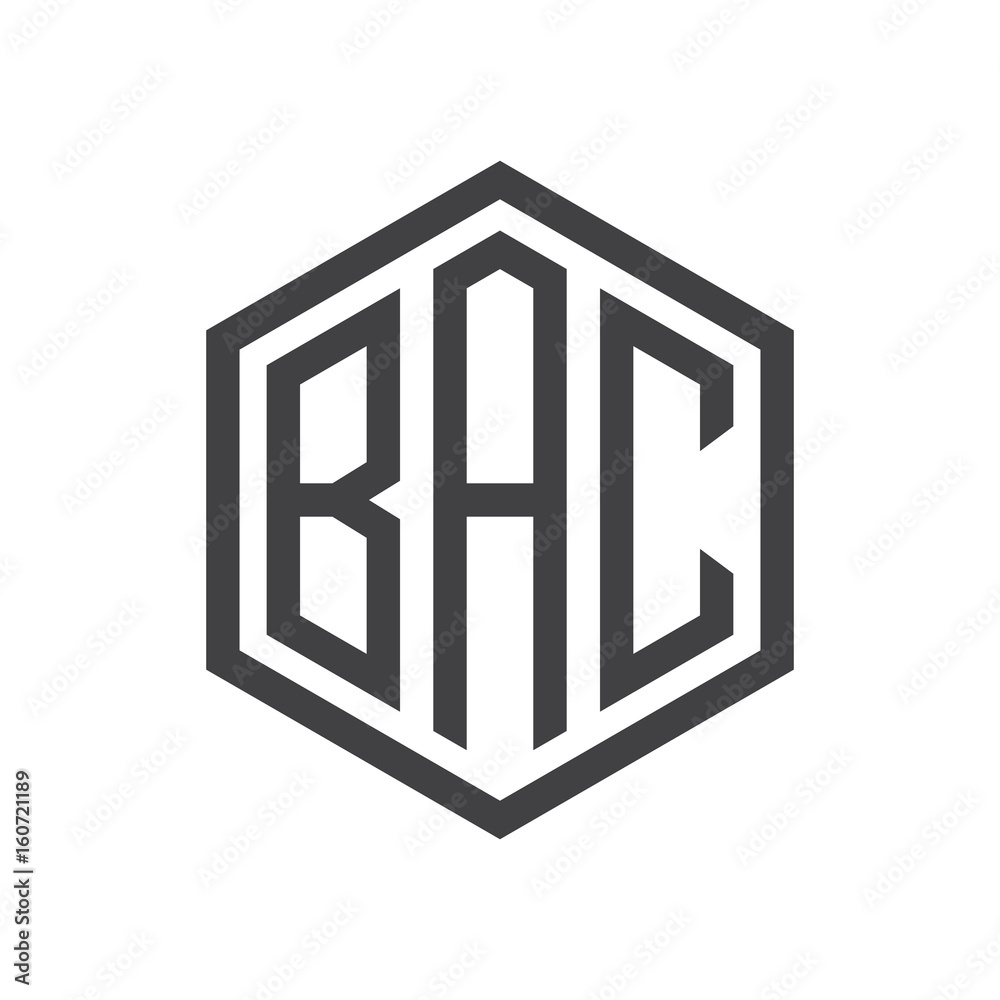three-letter initials hexagon logo black three-letter initials hexagon logo black