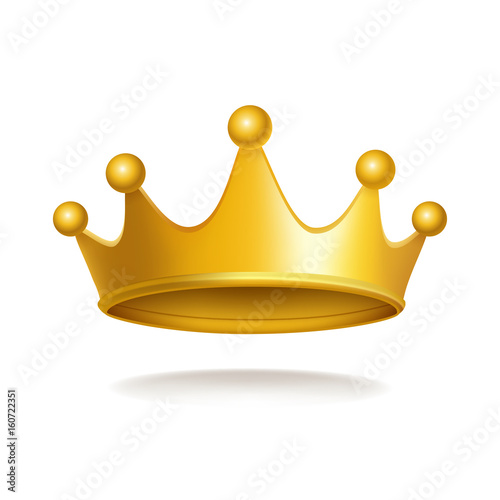 Gold crown isolated on white background. Vector image