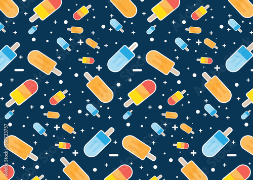 Popsicle pattern vector background design.