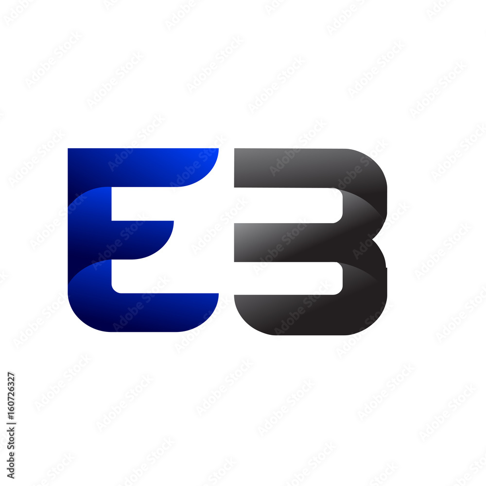 Modern Simple Initial Logo Vector Blue Grey EB Modern Simple Initial Logo Vector Blue Grey EB