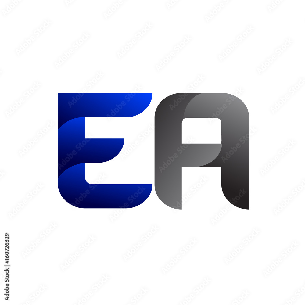 Modern Simple Initial Logo Vector Blue Grey EA Modern Simple Initial Logo Vector Blue Grey EA
