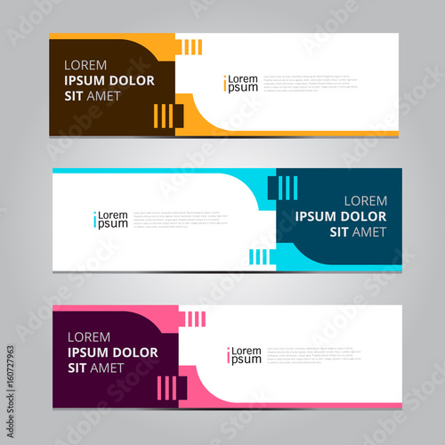 Vector abstract design banner web template.