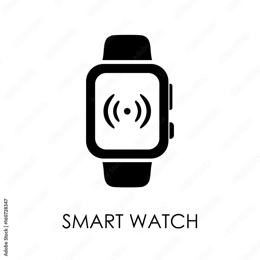 Vecteur Stock Smart watch icon symbol flat style vector illustration |  Adobe Stock