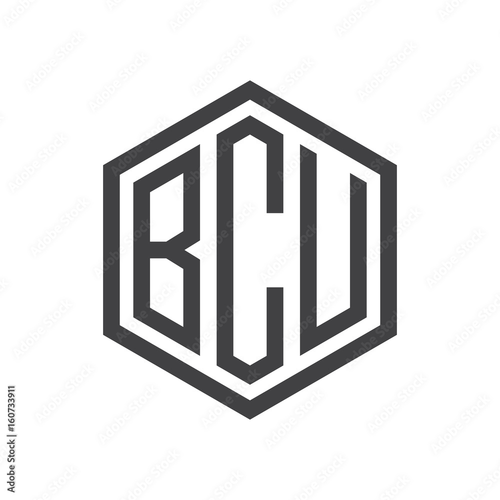 three-letter initials hexagon logo black three-letter initials hexagon logo black