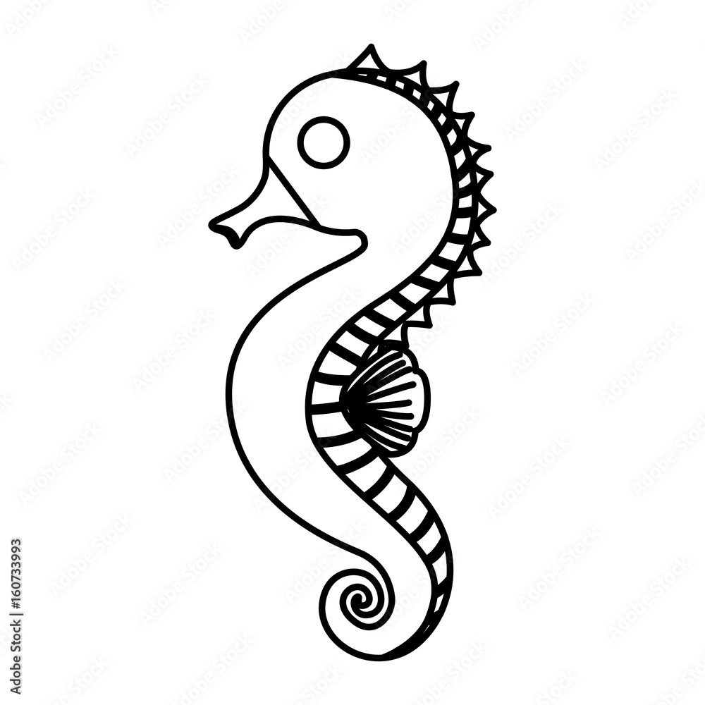 Fototapeta premium seahorse icon image