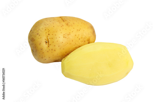 Peel Potatoes isolated on white.