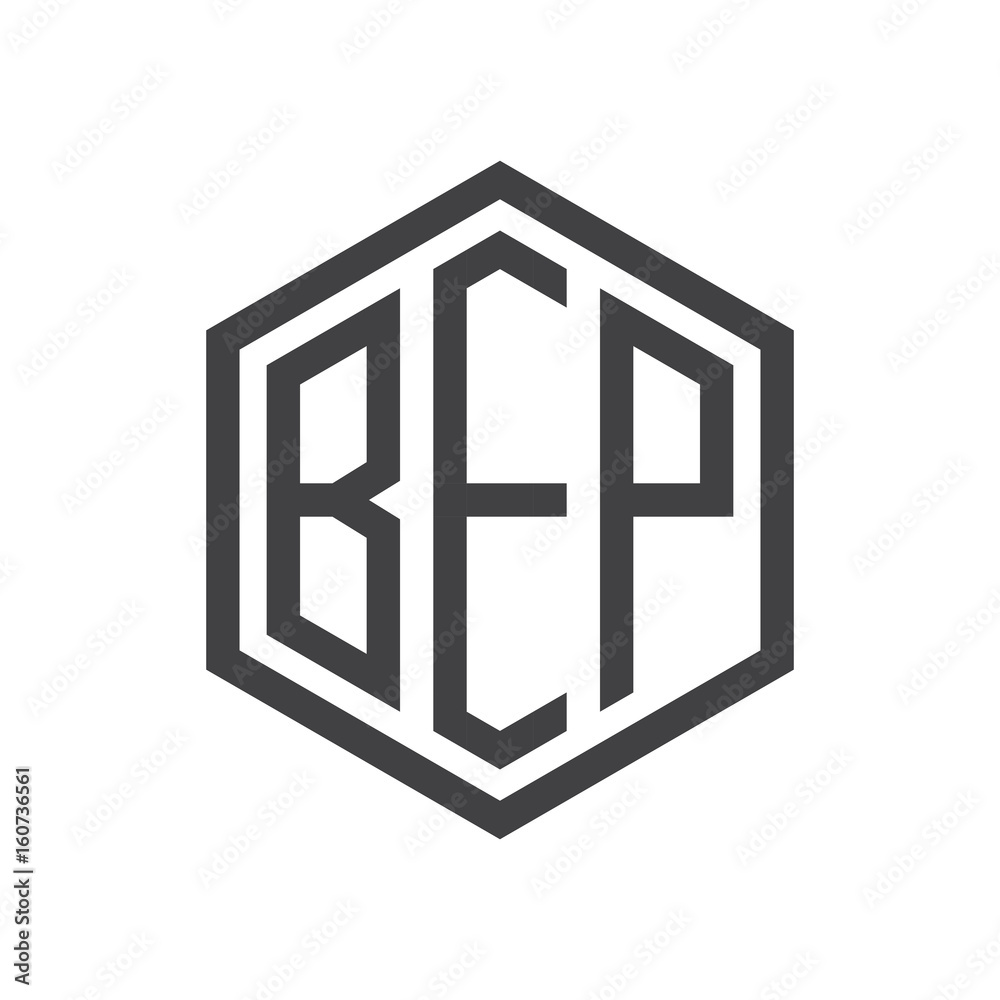 three-letter initials hexagon logo black three-letter initials hexagon logo black