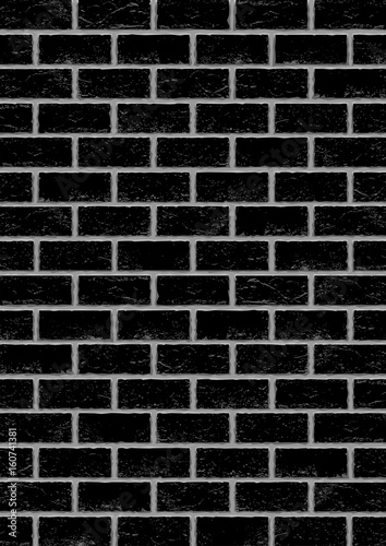 Black old brick vertical background