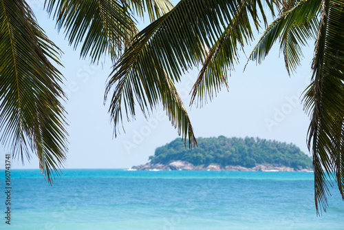 Tropical beach background at daytime