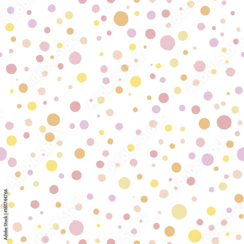 Seamless, random polka dots (pattern swatch)