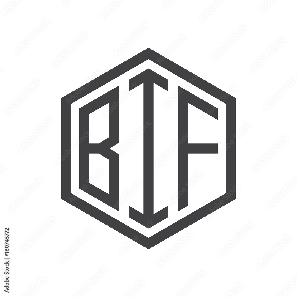 three-letter initials hexagon logo black three-letter initials hexagon logo black