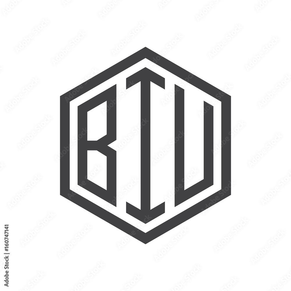 three-letter initials hexagon logo black three-letter initials hexagon logo black