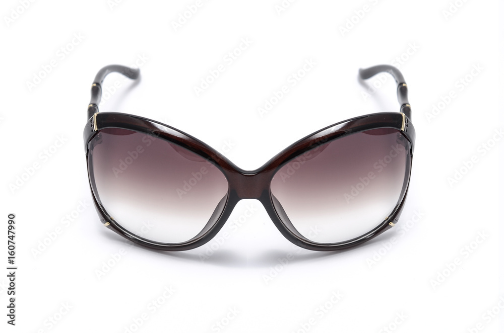 women's sunglasses with brown glass isolated on white women's sunglasses with brown glass isolated on white
