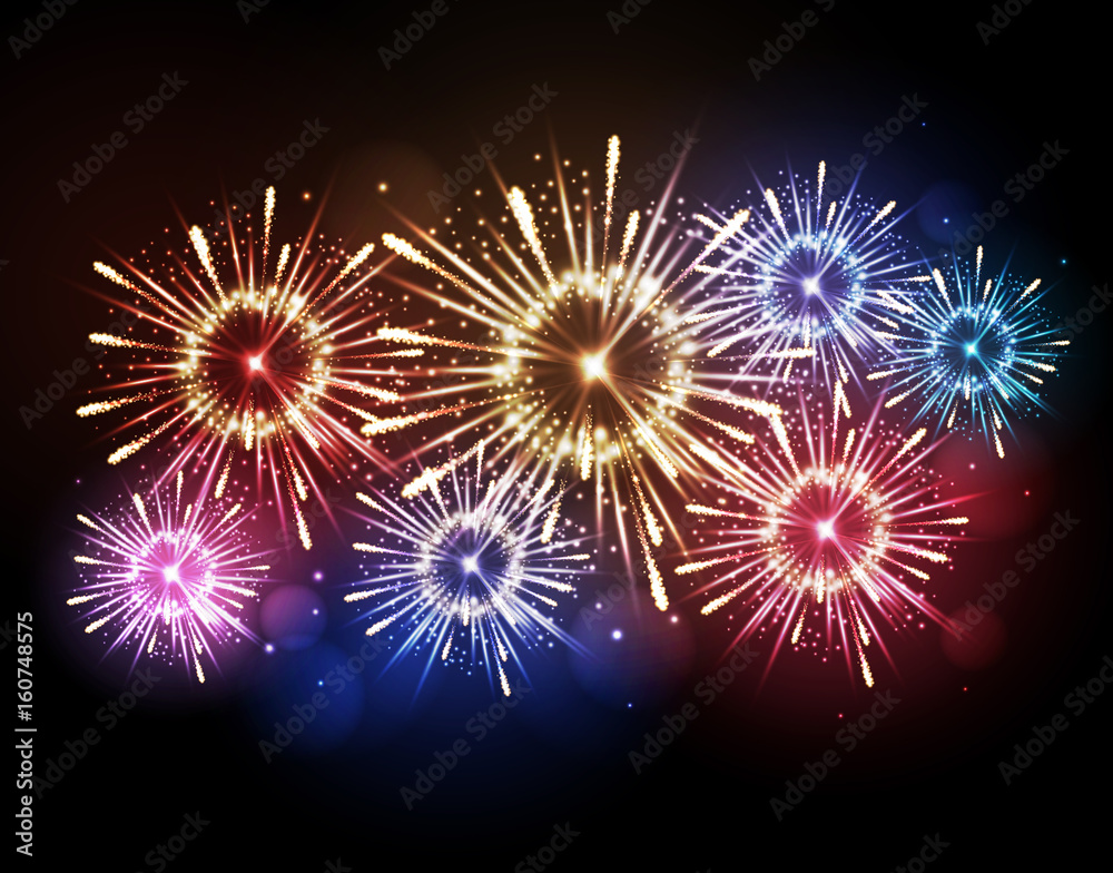 Fototapeta premium Vector holiday firework
