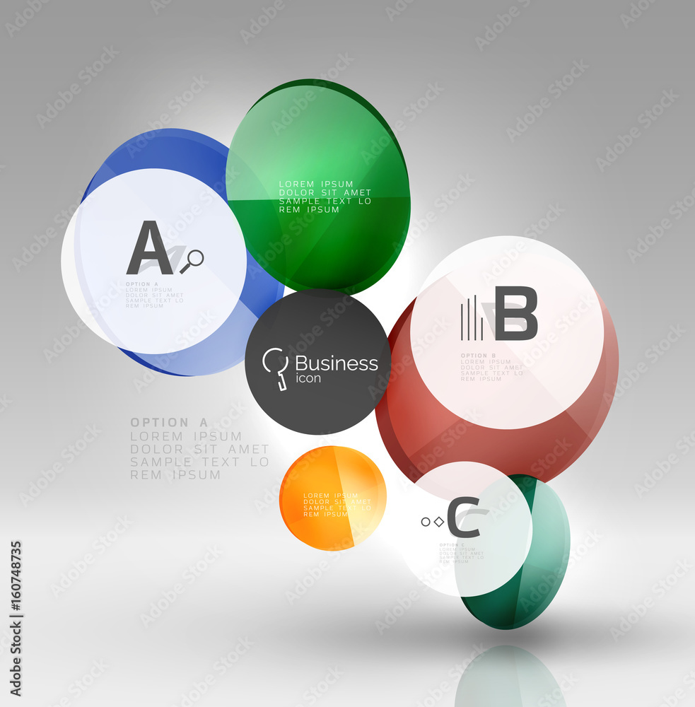 Circle modern business infographics design template Circle modern business infographics design template