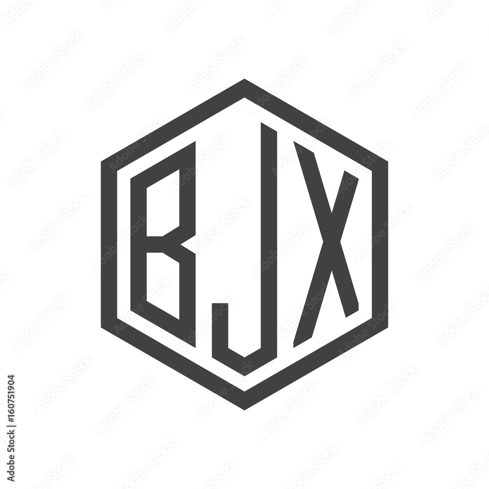three-letter initials hexagon logo black three-letter initials hexagon logo black