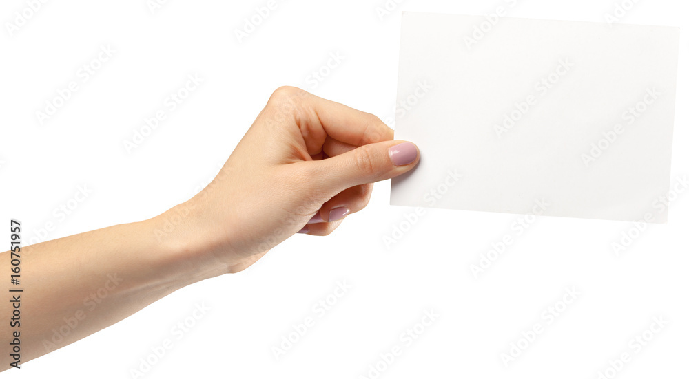 hands holding blank paper isolated on white hands holding blank paper isolated on white