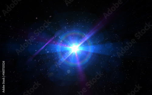 Abstract image of sun burst lighting flare
