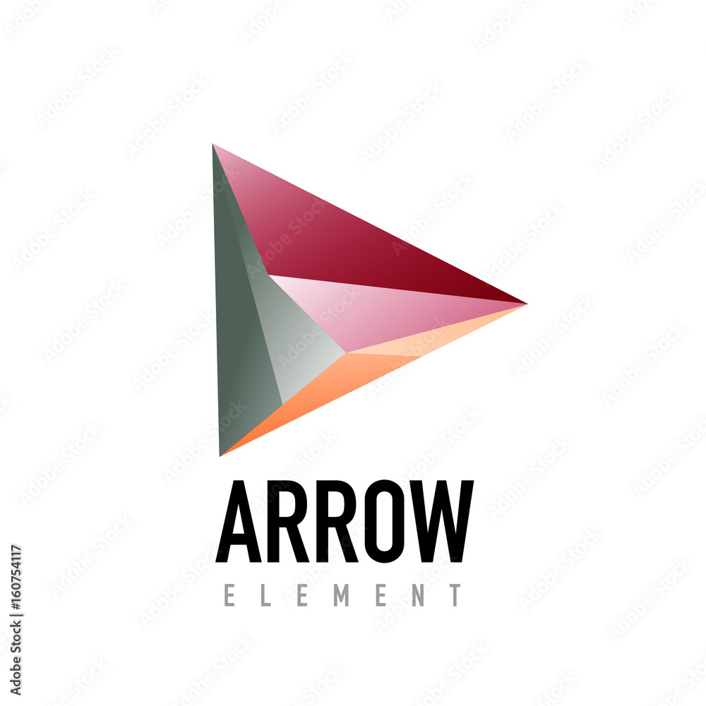 Vector arrow geometric design logo Vector arrow geometric design logo