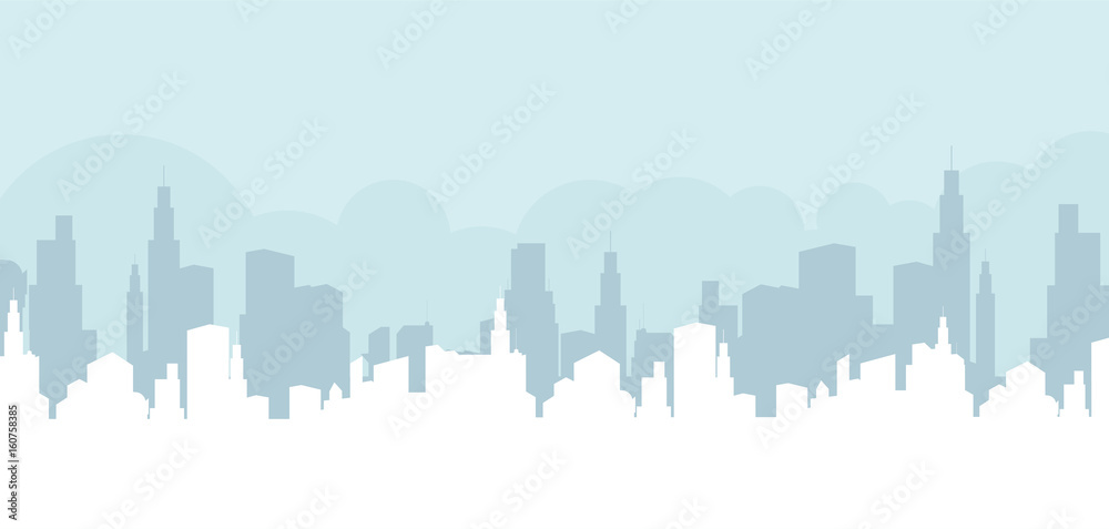 Abstract city building skyline