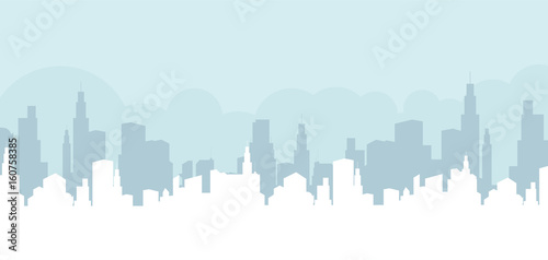 Abstract city building skyline