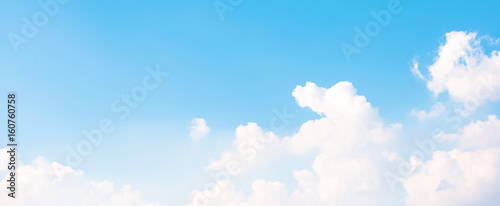 Beautiful summer blue sky, banner background
