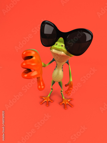 Cartoon frog - 3D Illustration © Julien Tromeur