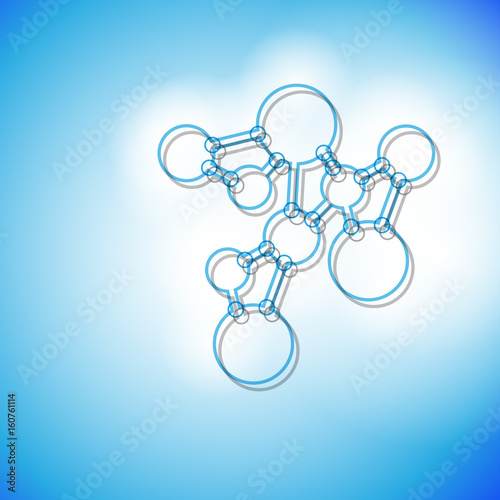 Abstract backgrounds light lines of molecules