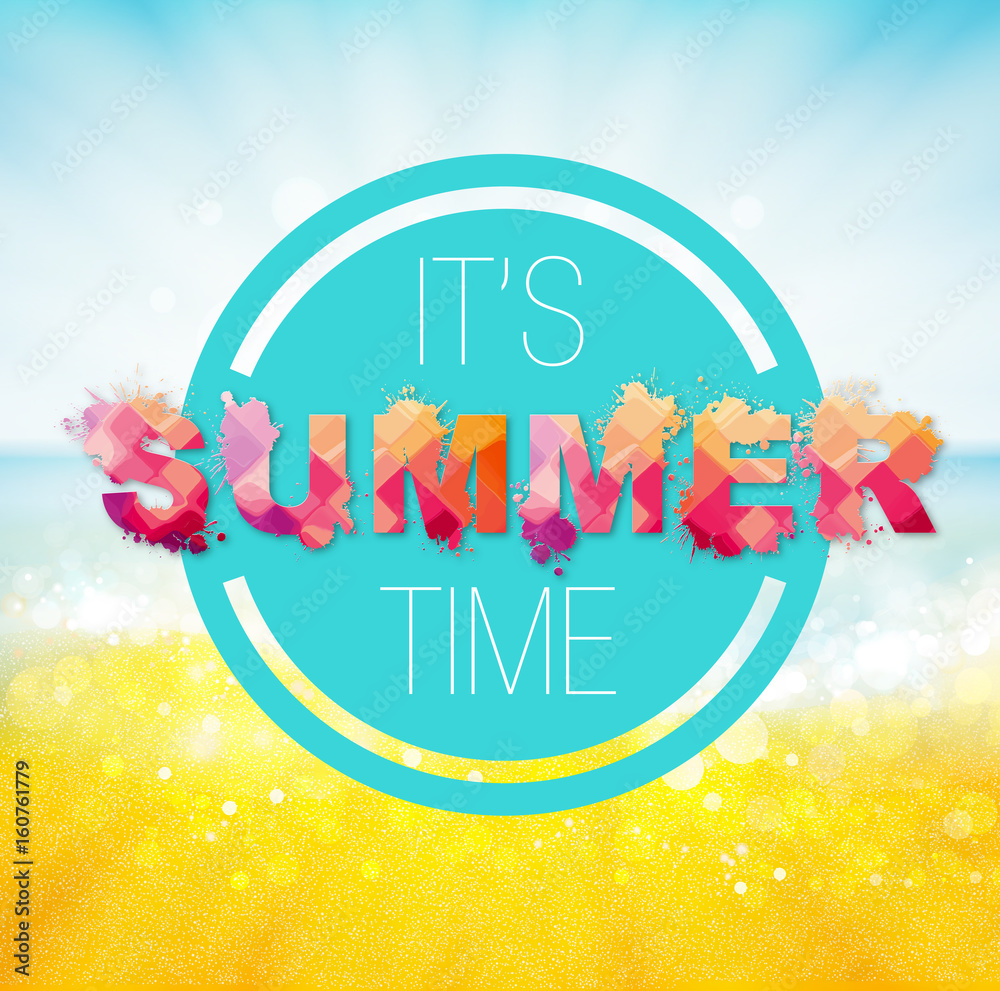 Summer time background, Splash paint