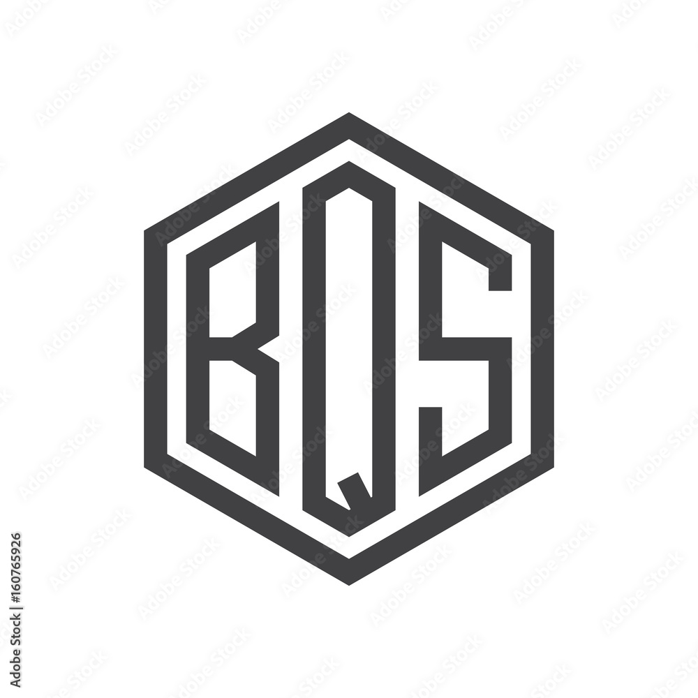 three-letter initials hexagon logo black three-letter initials hexagon logo black