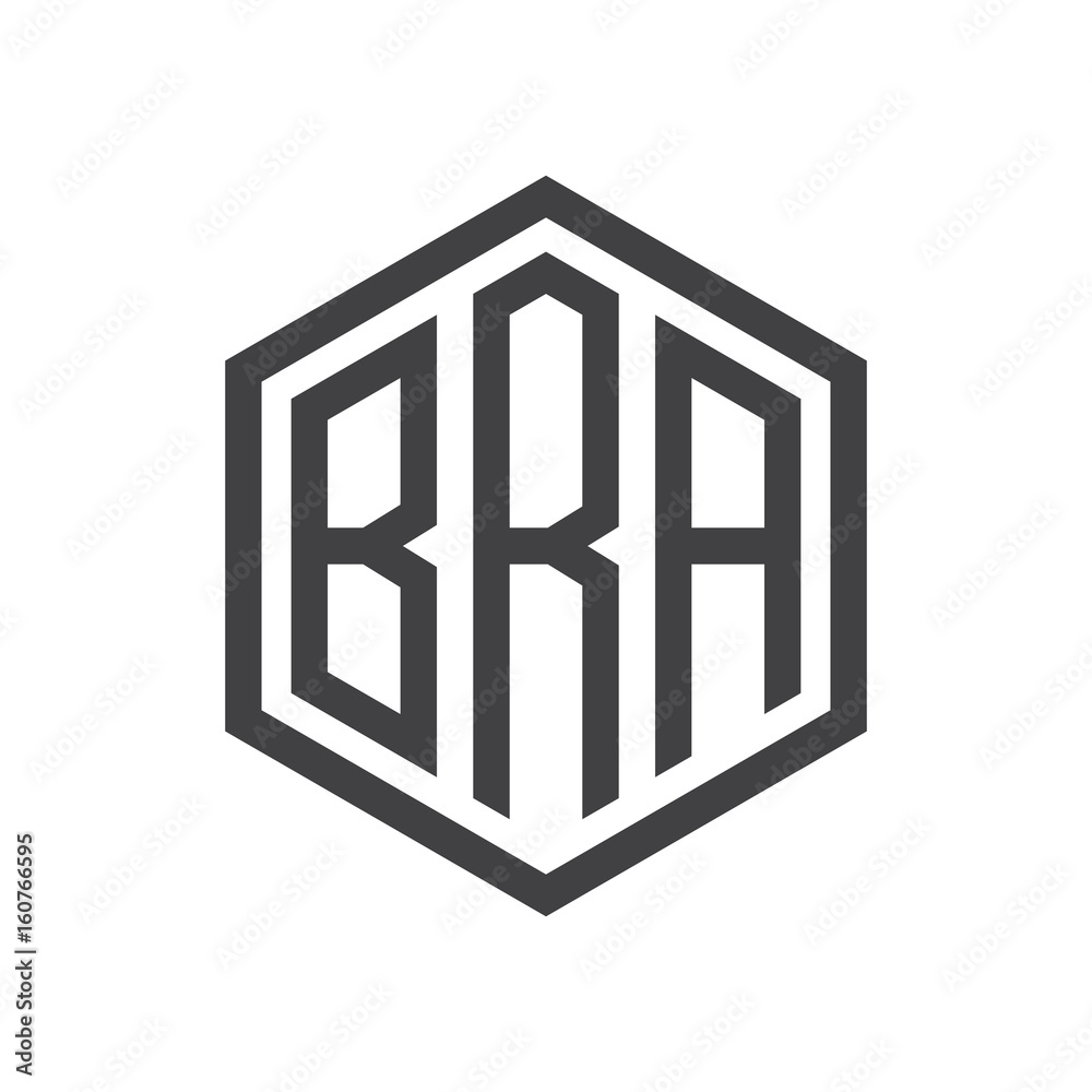 three-letter initials hexagon logo black three-letter initials hexagon logo black