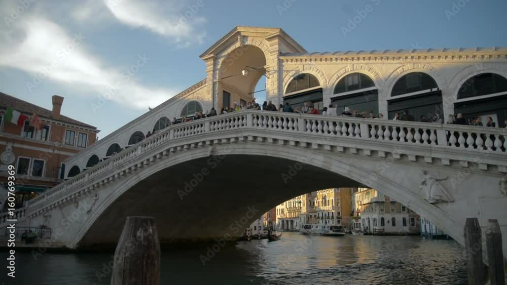 The beautiful view of Rialto's Bridge and the Canal Grande in Venice, Italy The beautiful view of Rialto's Bridge and the Canal Grande in Venice, Italy