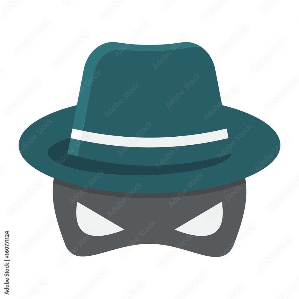 Spy flat icon, incognito and agent, vector graphics, a colorful solid pattern on a white background, eps 10. Spy flat icon, incognito and agent, vector graphics, a colorful solid pattern on a white background, eps 10.