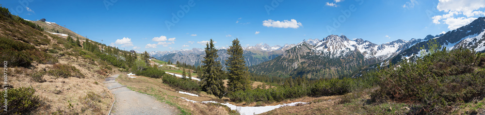 Wanderregion Fellhorn im Allgäu, Panoramaformat Wanderregion Fellhorn im Allgäu, Panoramaformat