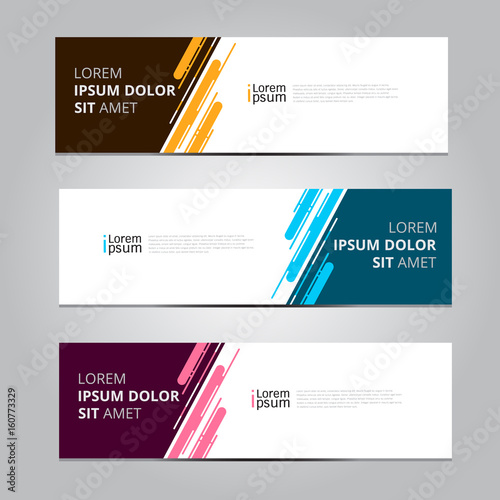Vector abstract design banner web template.