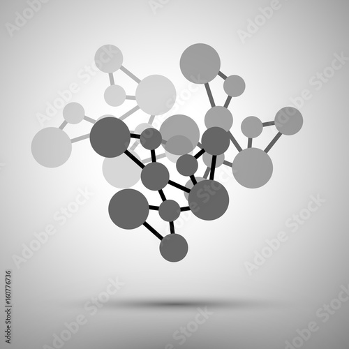 Abstract backgrounds light lines of molecules