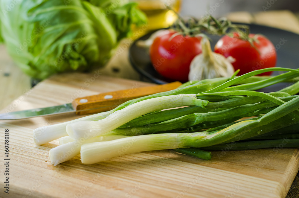 Young fresh onion Young fresh onion