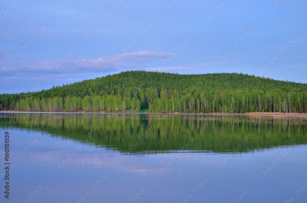 lake and reflection of forest