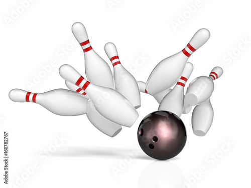 Obraz na plátne bowling background concept