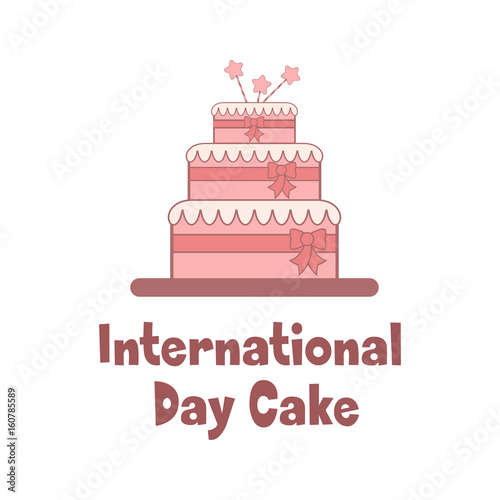 Bright holiday poster for International Cake Day photo