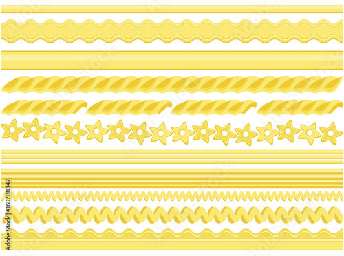 Set of useful pasta pattern brushes