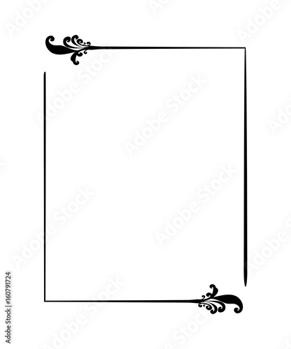Vintage A4 size frame. Border divider for your design menu website certificate and other documents