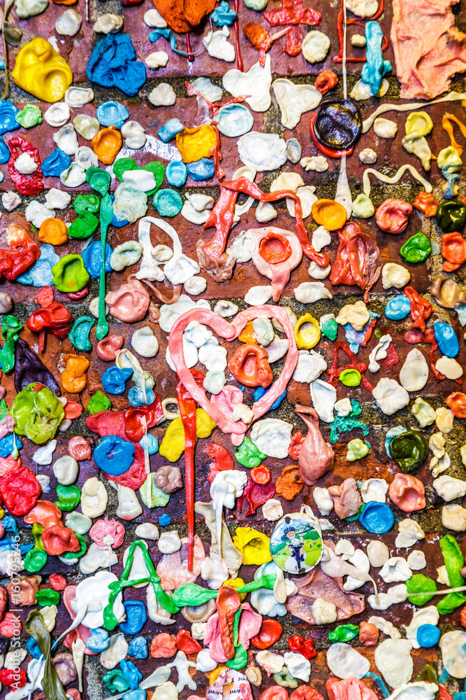 Used Bubblegum on Wall Used Bubblegum on Wall