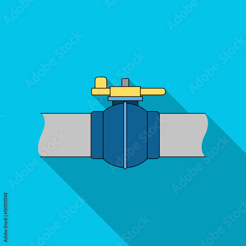 Pipeline shutter.Oil single icon in flat style vector symbol stock illustration web.